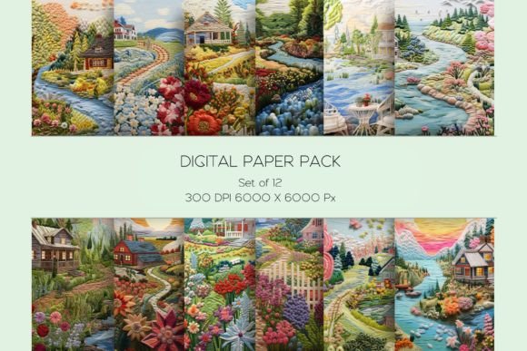 Americana Landscape Embroidery Paper Set Review