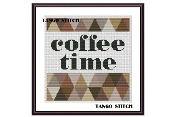 Coffee Time Easy Cross Stitch Pattern
