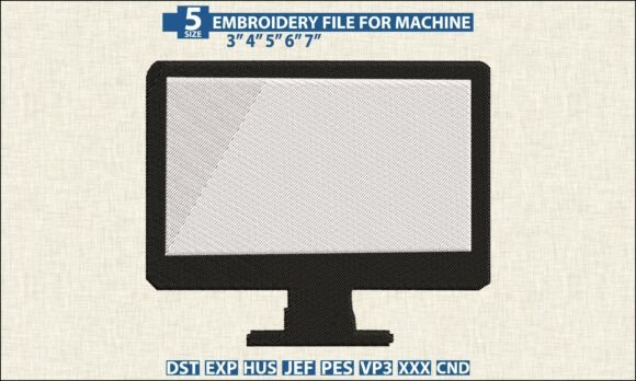 Computer Monitor DST PES Embroidery File: A Designer's Review