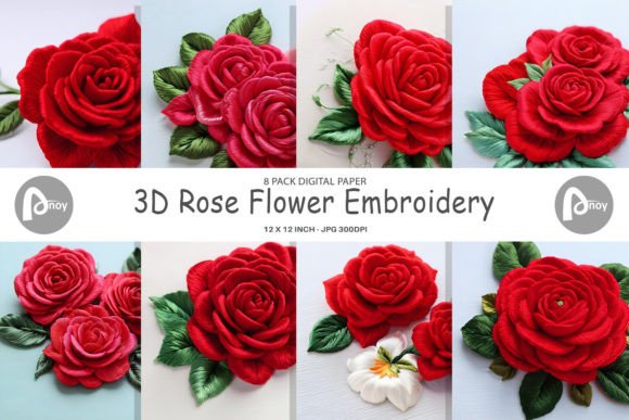 Digital Paper 3D Rose Embroidery: A Designer’s Review