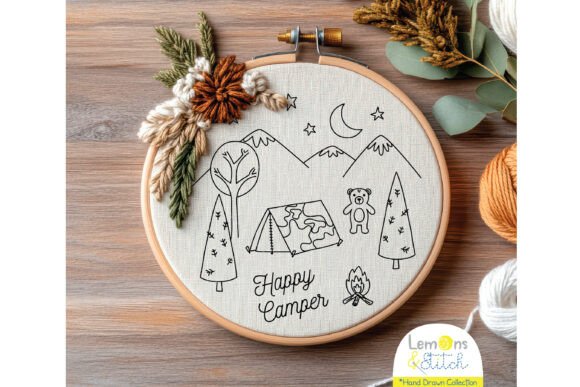 Happy Camper Tent: A Hand Embroidery Gem for Gifts