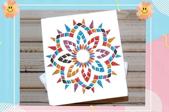 Islamic Geometric Star Wreath Mandala
