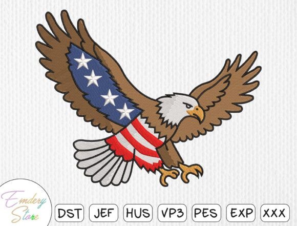 Patriotic Eagle Flying Embroidery Design Review