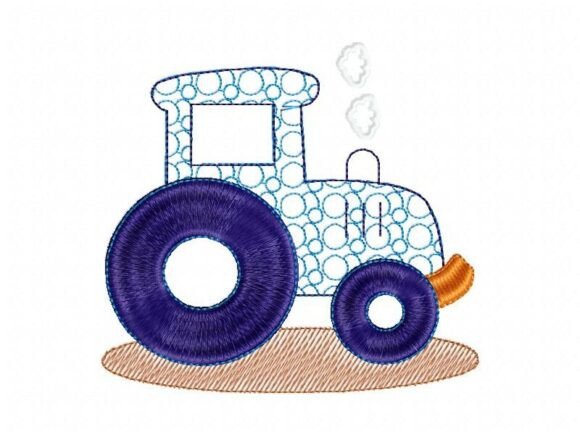 Tractor Smoke: A Playful Farm Country Design for Seasonal Embroidery